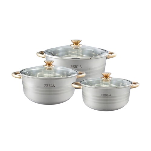 Batería de Cocina Perla Sandy 6pzas, CO-PS6 JAVAZ Cocina