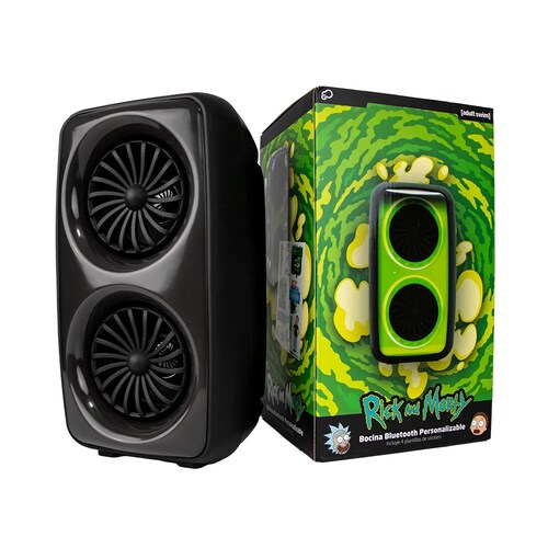 Bocina Doble Bluetooth Rick And Morty Luz Led Radio FM USB