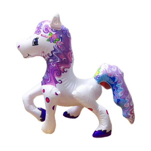 3 Unicornio Poni Figura Inflable Playa Juguete 55cm