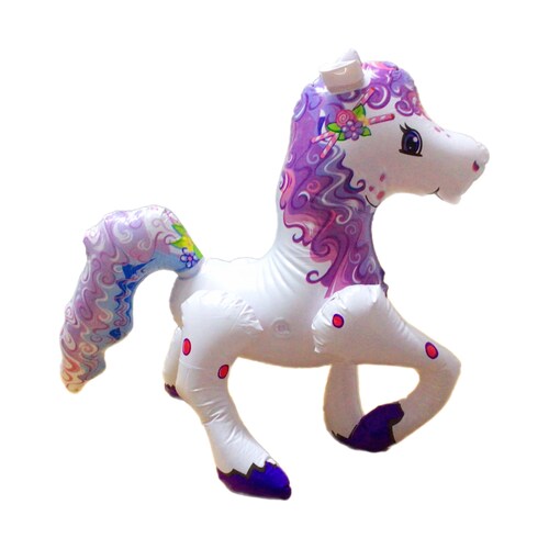 3 Unicornio Poni Figura Inflable Playa Juguete 55cm