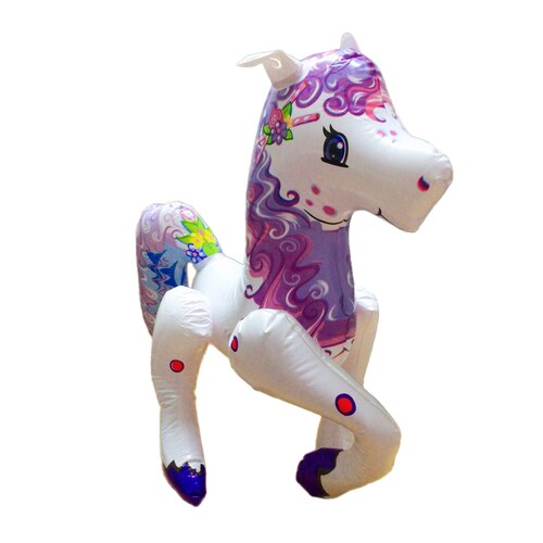 3 Unicornio Poni Figura Inflable Playa Juguete 55cm