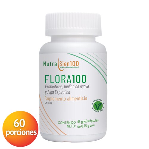 PROBIÓTICOS 50 Billones y PREBIÓTICOS con fibra natural. Salud digestiva. Nutrasien100. 60 caps. 