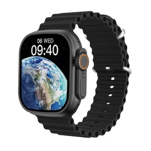 Smartwatch T900 Ultra Negro Bluetooth Reloj Inteligente Recargable Carga Inalambrica