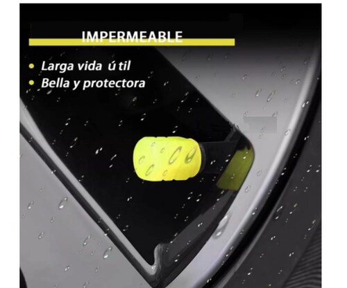 Tapones válvula neumático luminoso amarillo moto llanta goma fluorescente brillante bicicleta 2pz