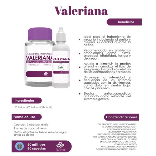 Valeriana NaTerra Gotas 50 mil
