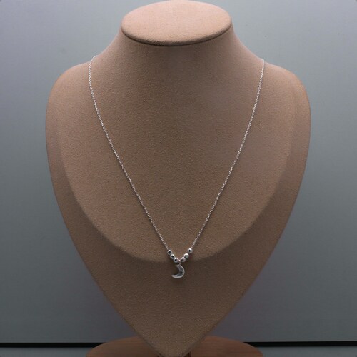 Collar Semanario Con Medalla / Dije Luna Plata Ley 925.