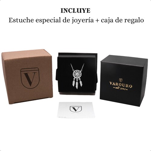 Collar Semanario Con Medalla Dije Atrapasueños Plata Ley 925