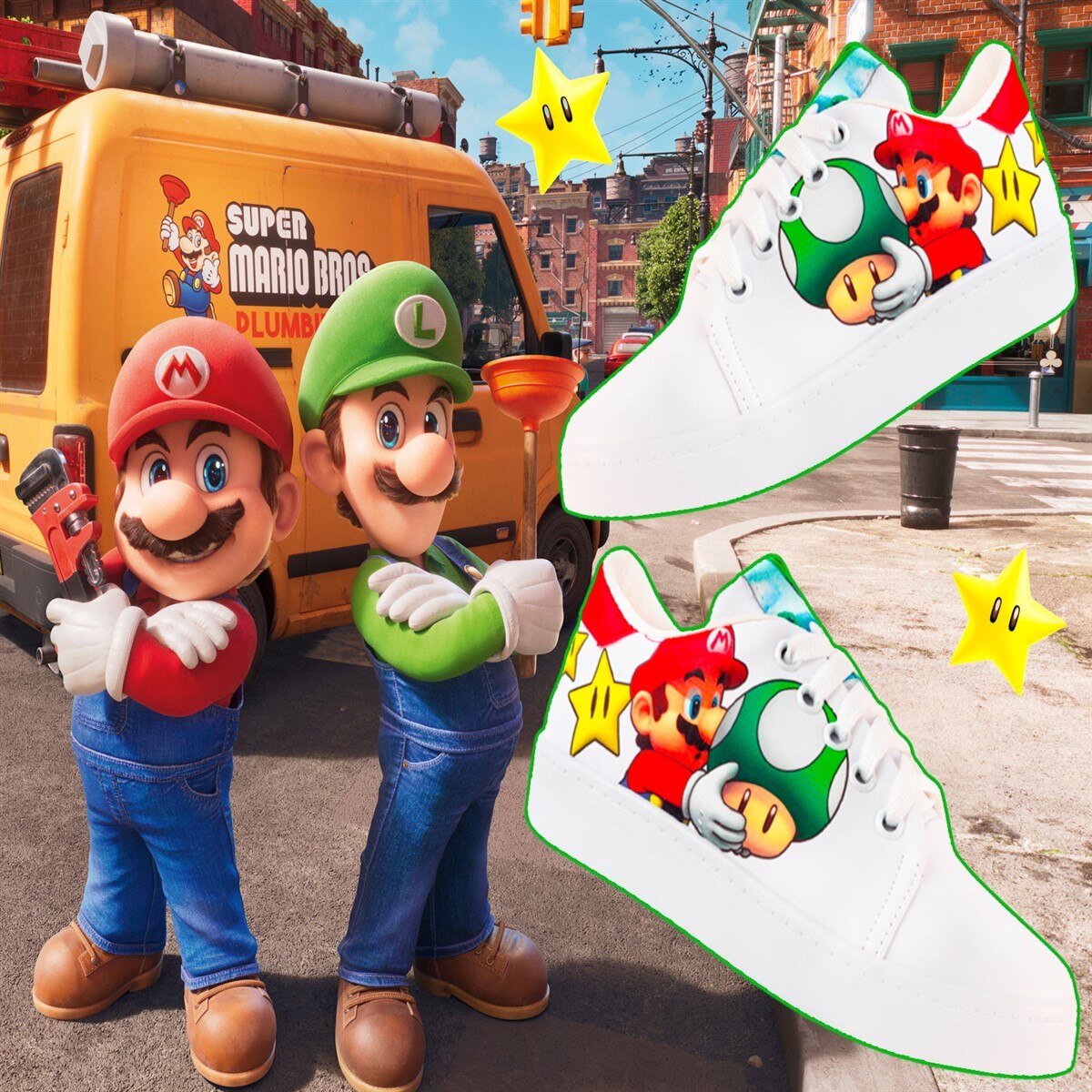 Tenis de mario bros para niños sale