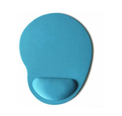 Mousepad Tapete Ergonomico De Gel Antideslizante Negro Raton Azul Lago