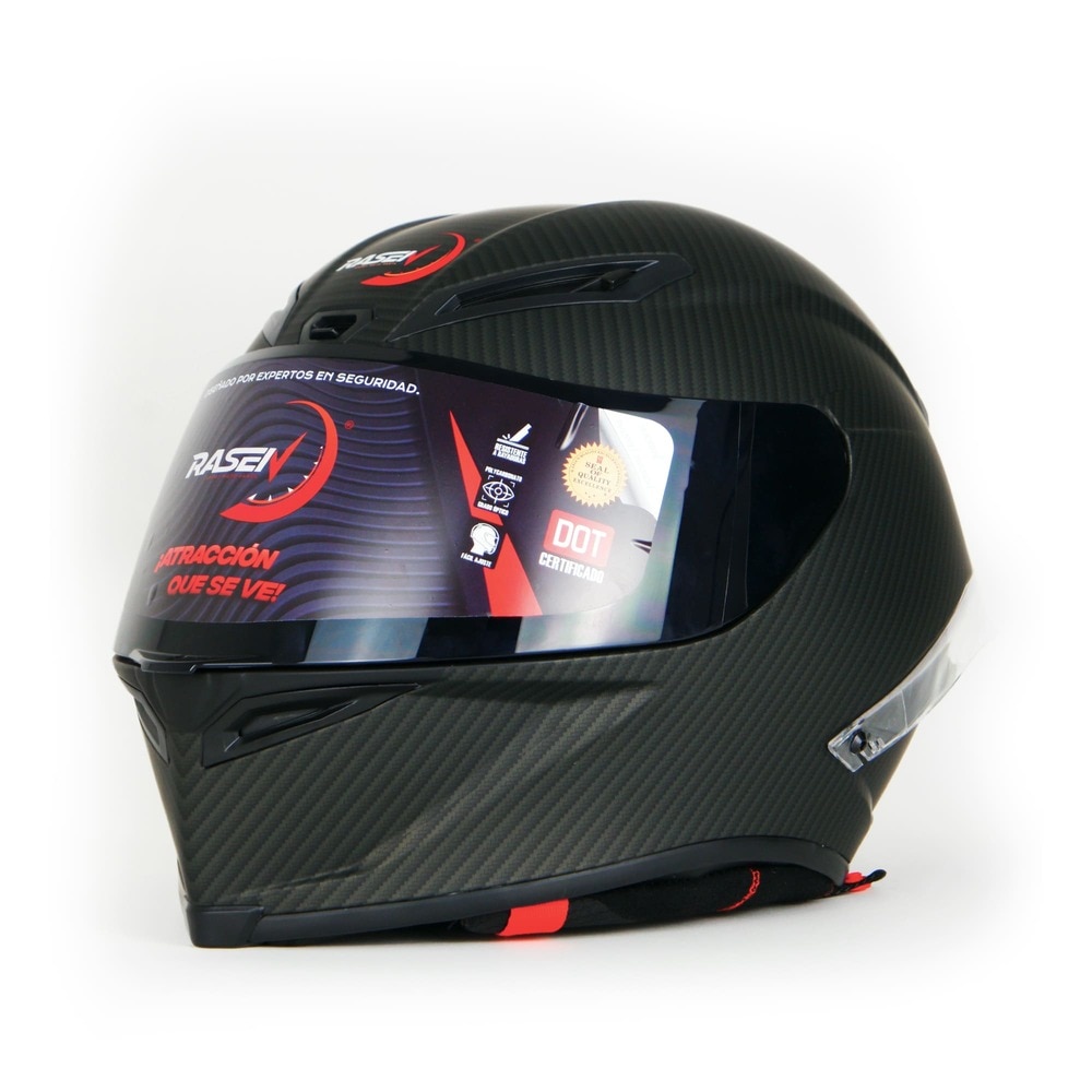 Casco para motocicleta cerrado RASEN Certificaci n DOT Fibra de