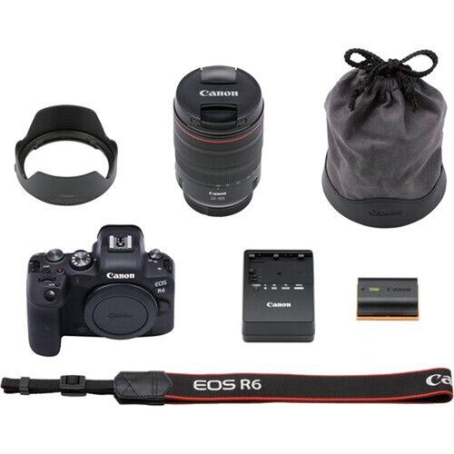 Cámara Canon EOS R6 mirrorless con lente RF24-105mm F4 L IS USM Kit