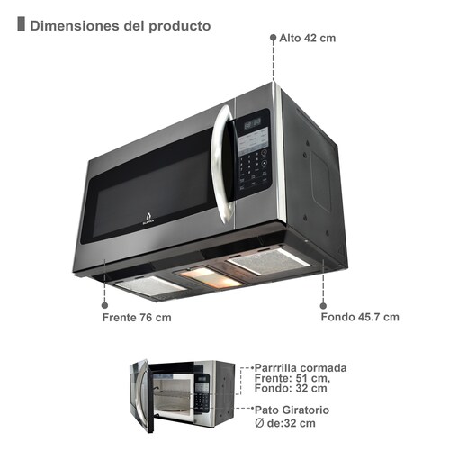 Horno De Microondas Con Campana Extractora Supra De 76 Cm