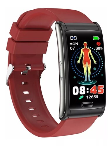 Smart Watch E600 Mide Glucosa Bp Hr Spo2 Ecg Silicon