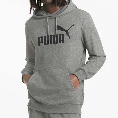 Sudadera gris con capucha, logo de Puma en grande, para hombre, mod. 1052564