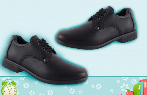 Zapato Escolar Niño casual moderno Negro agujetas 416-0-n.