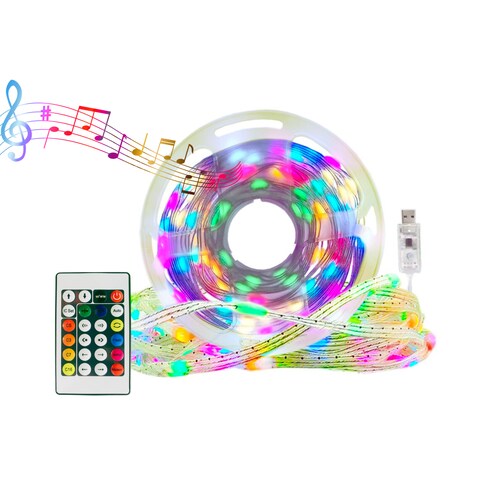 Serie de Luces Led con cubierta PVC Efecto Arcoiris RGBIC/RGBHUB10 metros 100 Leds luces decorativas