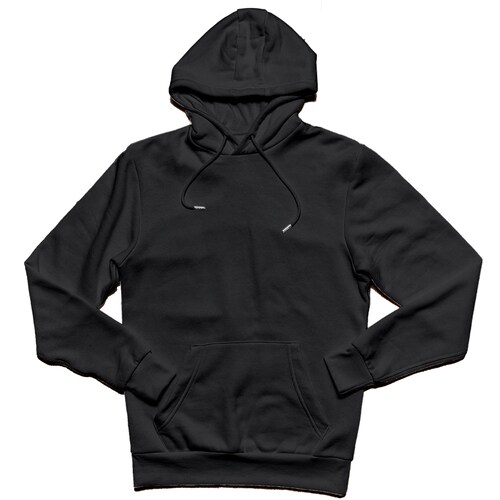 Sudadera Hoodie Negra Grande Con Capucha y Cangurera