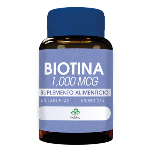 Biotina 1,000 NaTerra 60 Tabletas