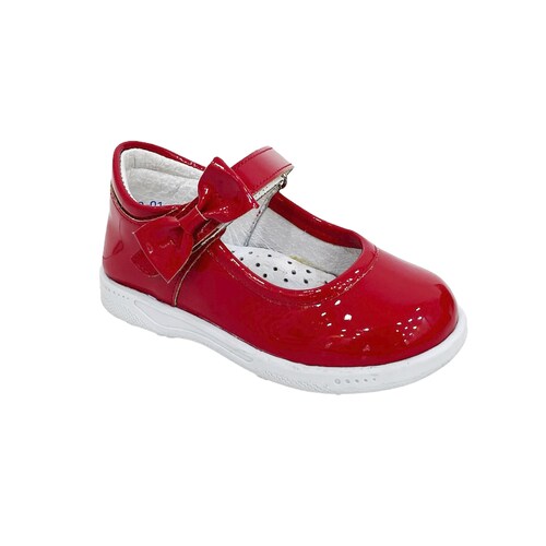 Zapatos Rojos De Niña Delin Kids Charol De Piel 15 Al 17.5