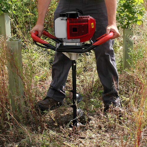 Excavadora De Postes Stuka Motor de 2 Tiempos 52 cc, Taladro 1500 W, Ahoyadora Manual a Gasolina