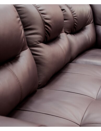 Sala de Piel Genuina Esquinera Izquierda Sofa y Cheise Sevilla Color chocolate - ConfortoPiel