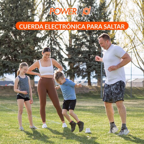 Cuerda Electrónica para Saltar Power Hop Quick Fit Pro Recargable y Portátil con Control Remoto, USB y Modos de Entrenamiento de Salto Digital 