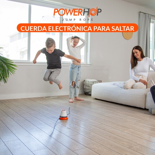 Cuerda Electrónica para Saltar Power Hop Quick Fit Pro Recargable y Portátil con Control Remoto, USB y Modos de Entrenamiento de Salto Digital 