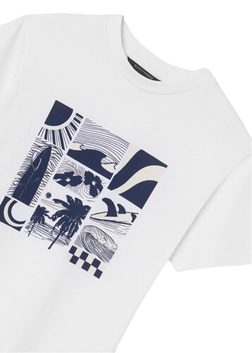 2 Playeras Algodón P Chico Marca Nukutavake Mayoral color Azufre-Blanco