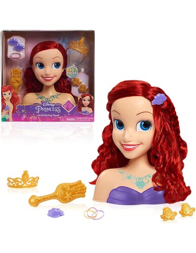 Princesa Ariel Cabeza Para Peinar 10 Accesorios Disney.