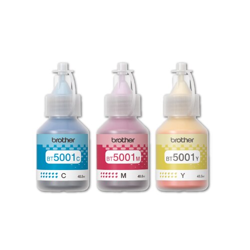 Kit De 3 Tintas Originales Brother - Bt5001 Cyan, Magenta, Yellow.