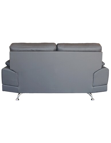 Love Seat de piel Genuina Dublin Color Gris Oxford - ConfortoPiel