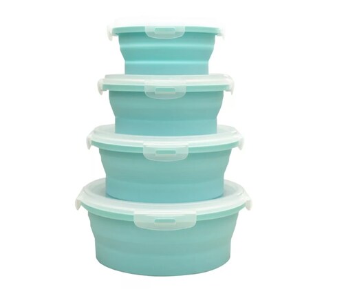 Contenedores Toppers Recipientes Expandible Retractil Kit 4