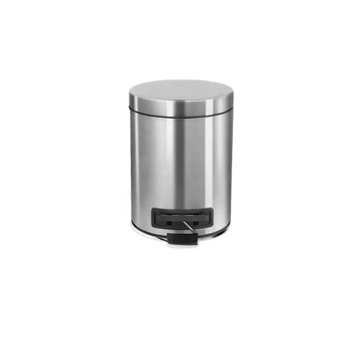 Bote de Basura con Pedal Chico 5 L, Acero Inoxidable. Plata. Elegante