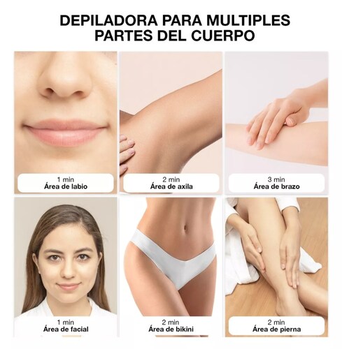 Depiladora láser segura para el cuerpo, cara, pierna, mano, depiladora,  portátil, para mujer, Bikini, vello facial