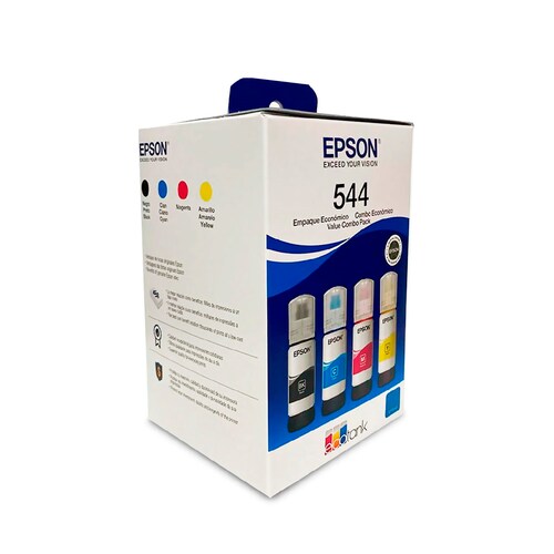 Kit De 4 Tintas Epson T544 Negro, Cyan, Magenta, Yellow