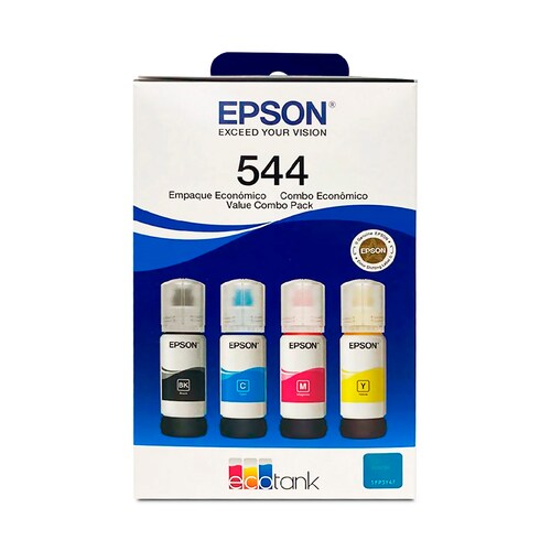 Kit De 4 Tintas Epson T544 Negro, Cyan, Magenta, Yellow