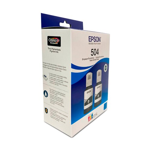 Kit De 2 Tintas Epson T504 Negro