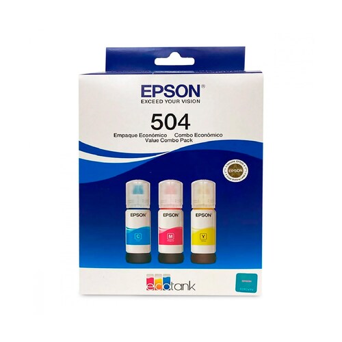 Kit De 3 Tintas Epson T504 Cyan, Magenta, Yellow