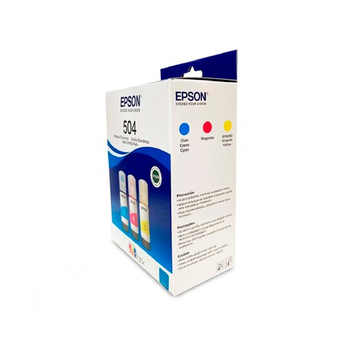 Kit De 3 Tintas Epson T504 Cyan, Magenta, Yellow