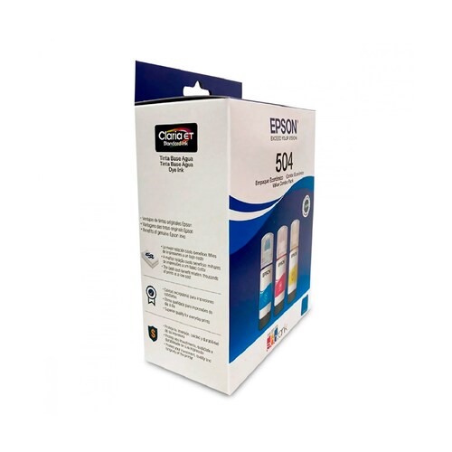Kit De 3 Tintas Epson T504 Cyan, Magenta, Yellow