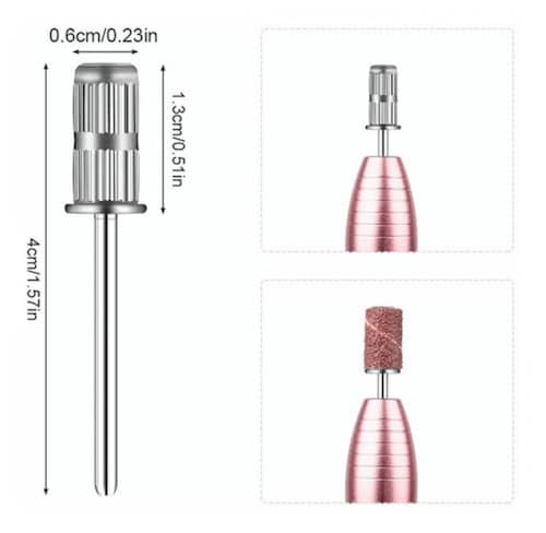 10 Pz Taladro Uñas Profesional Brocas Uñas Plateado