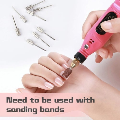10 Pz Taladro Uñas Profesional Brocas Uñas Plateado