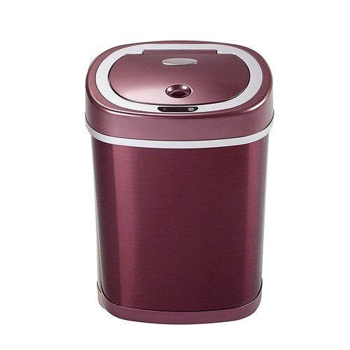 Bote de Basura con Sensor Automático. Mediano 15L Vino. Acero Inoxidable. Cocina u Oficina Sin Contacto
