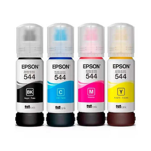 Kit De 4 Tintas Epson T544 Negro, Cyan, Magenta, Yellow