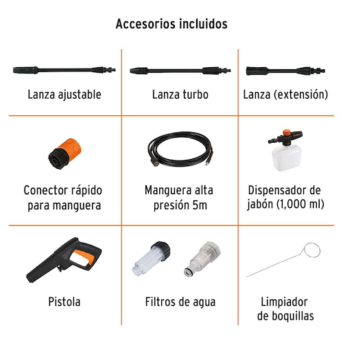 Hidrolavadora eléctrica 1800 PSI, Truper 101594