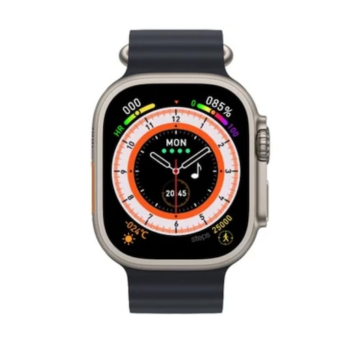 Smartwatch T900 Ultra Naranja Bluetooth Reloj Inteligente Recargable Carga Inalambrica
