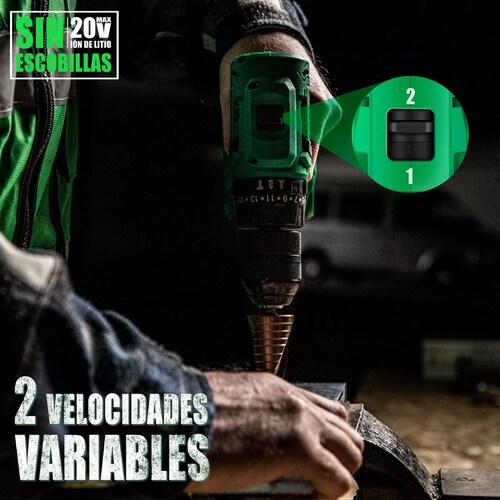 Taladro Rotomartillo Sin Carbones Inalámbrico 20v 2baterías