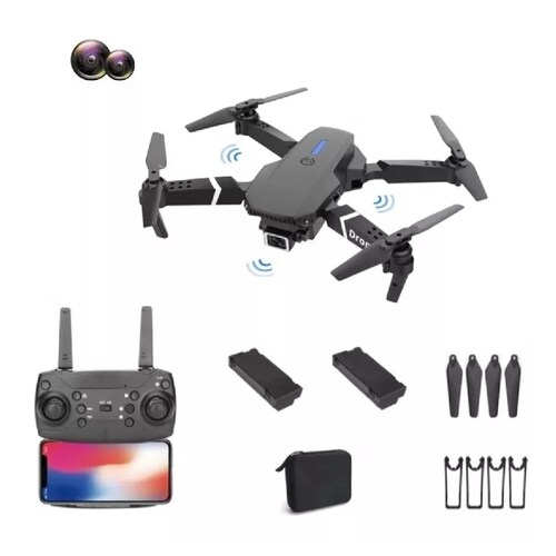 Drone Con Cámara 4k Quadcopter + 2 Batería E88