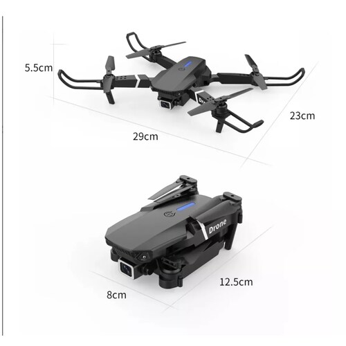 Drone Con Cámara 4k Quadcopter + 2 Batería E88