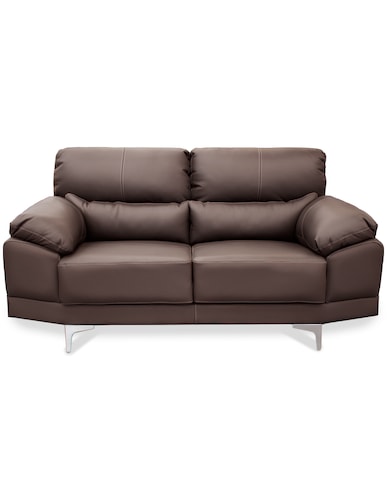 Sala de Piel Genuina Sofa,Love y Sillón Lisboa Color Chocolate - ConfortoPiel.